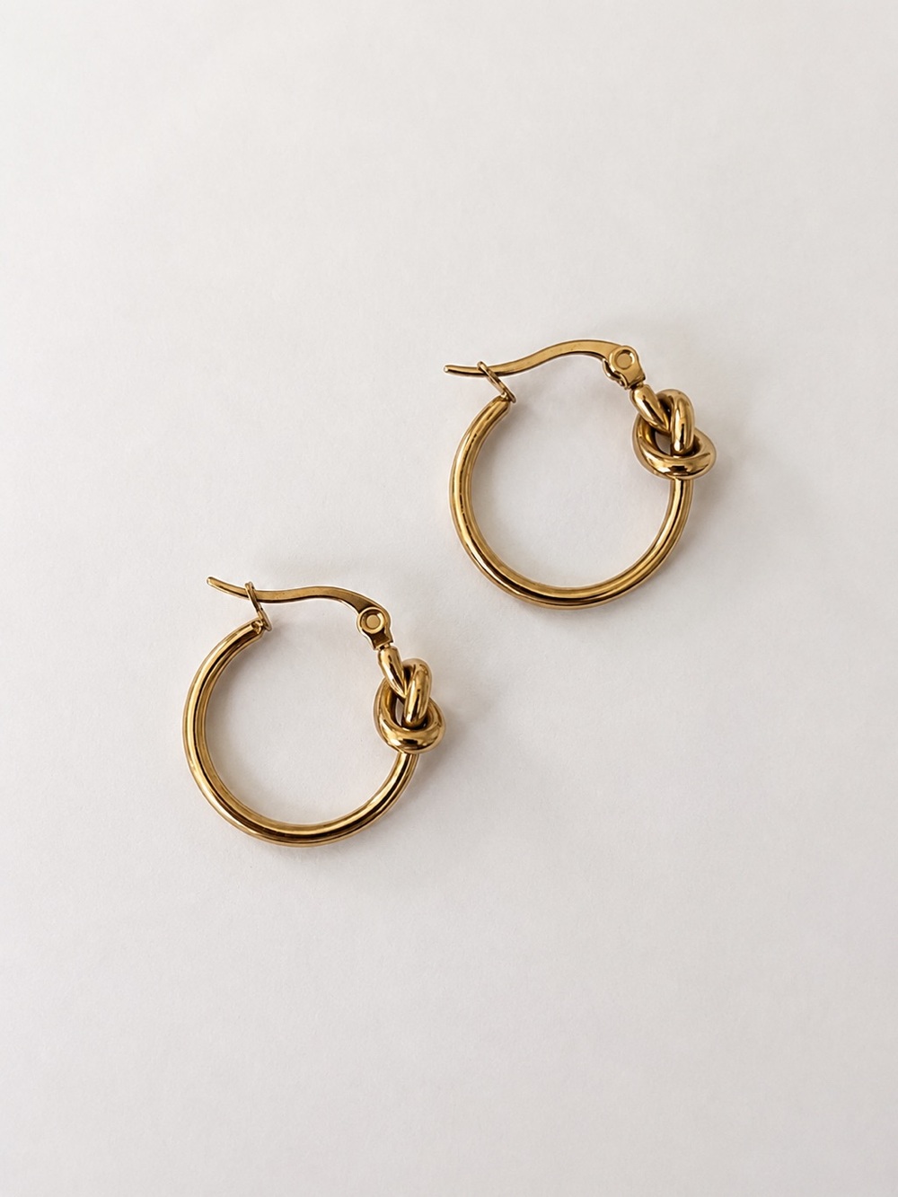 18K Gold Plated Knot Stud Earrings